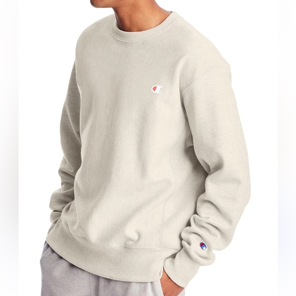 Champion Oatmeal‎ Crew Neck Sweatshirt - Picture 1 of 8